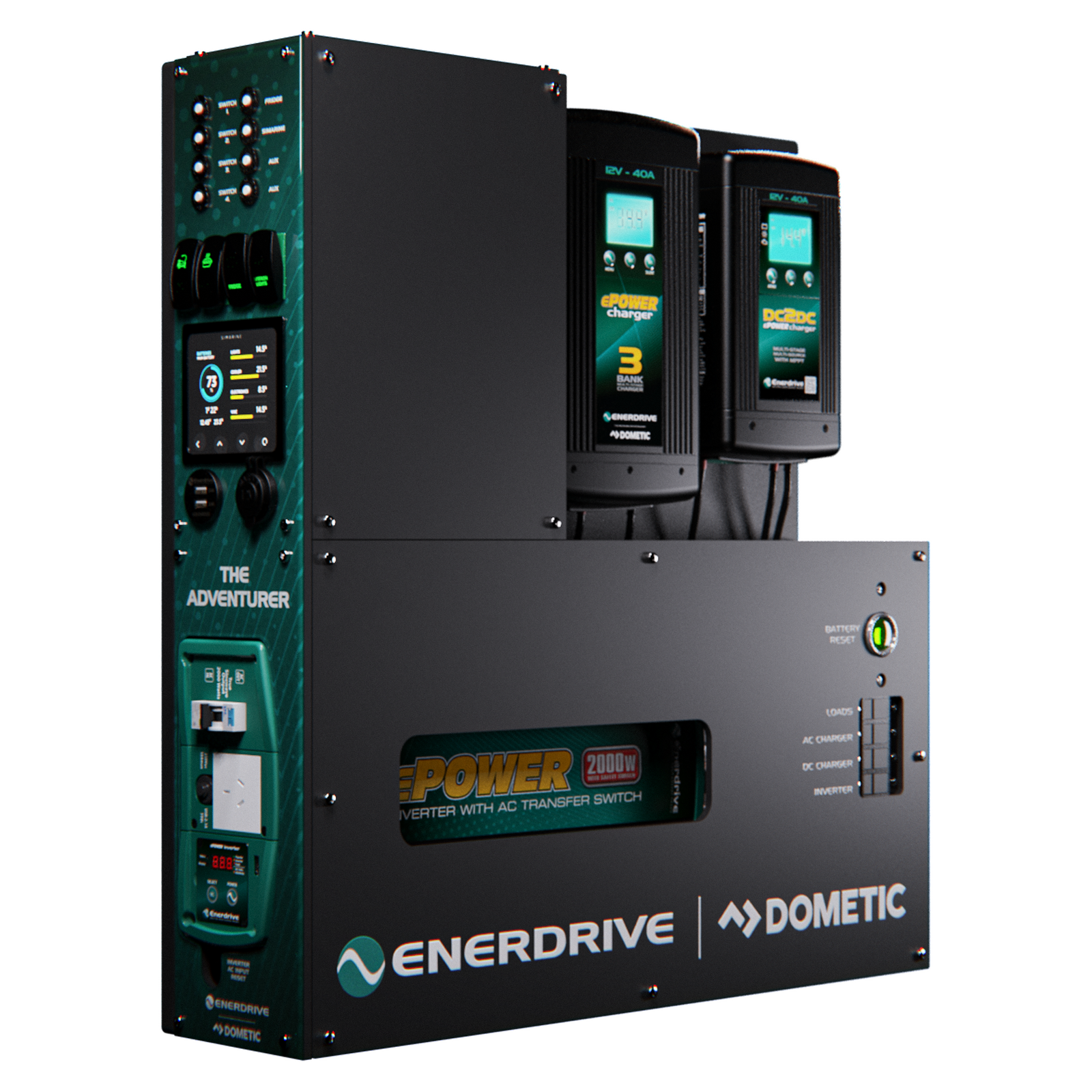 Enerdrive 4WD Canopy Adventurer System with Simarine Battery Monitor, Driver Side Installation