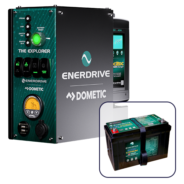 Enerdrive 4WD Canopy Explorer System with 125Ah Lithium Battery, ePRO Plus Battery Monitor, Passengers Side Installation