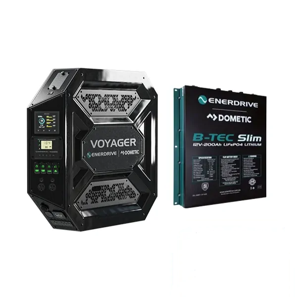 Enerdrive Voyager System 3000W/100A Inverter-Charger & 40DC with Simarine SCQ50 & 200Ah Slim, Left Side