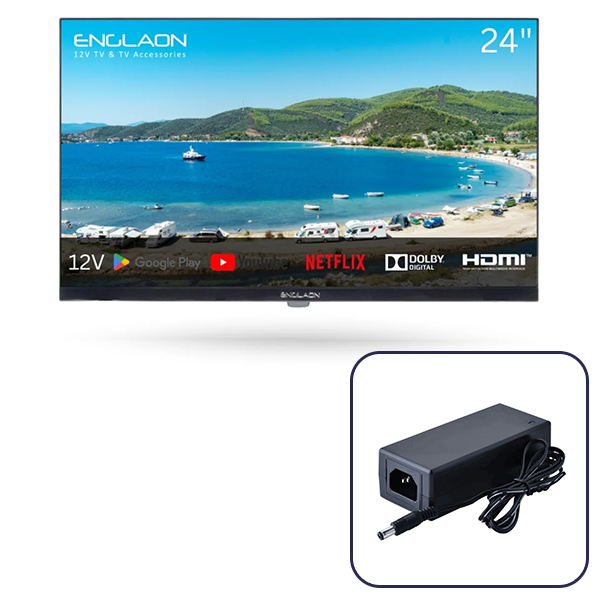 Englaon 24'' Full HD 12V Smart TV With Chromecast & Bluetooth & Google TV