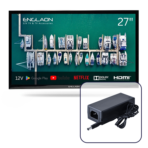 ENGLAON 27’’ Full HD 12V Smart TV With Chromecast & Bluetooth