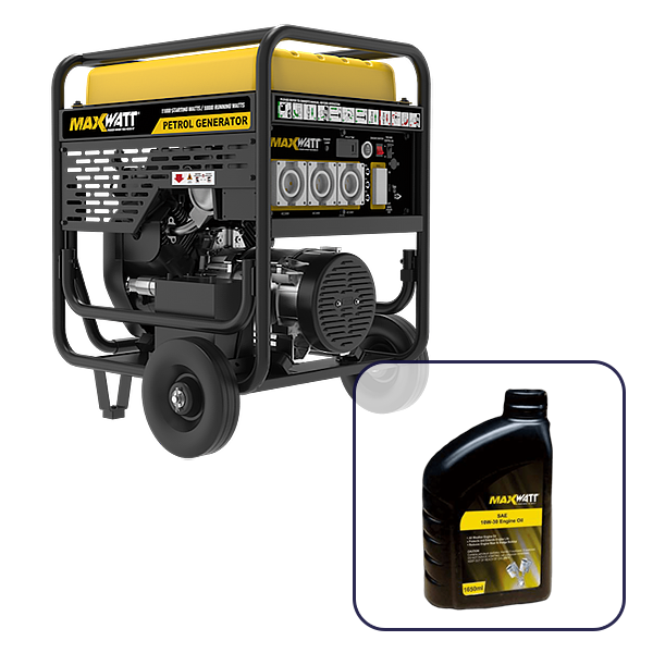 MaxWatt 13.5kVA Petrol Portable Generator + 2 Wire Auto Start