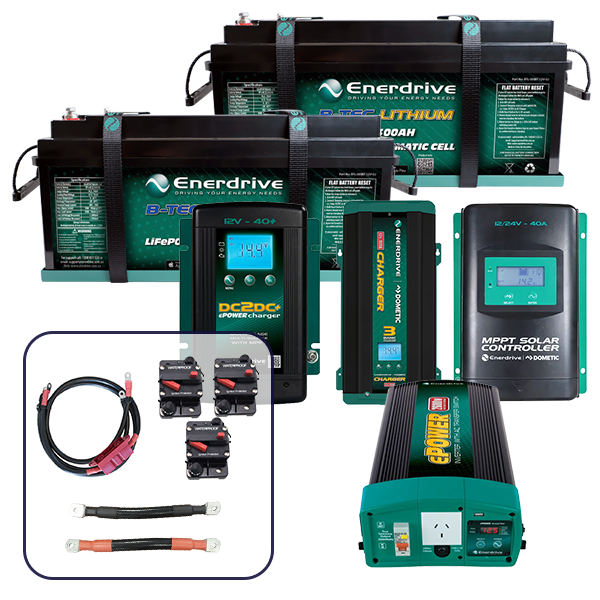 Enerdrive 600Ah Caravan 2600W Inverter Bundle