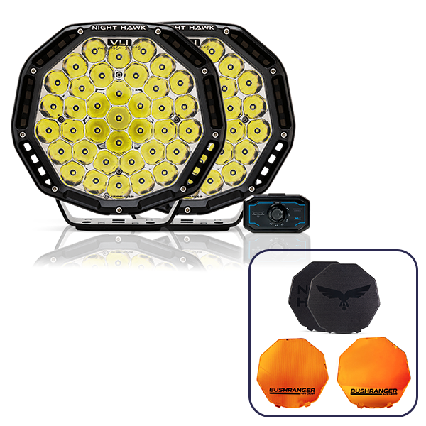 Bushranger Night Hawk 2 x 9" VLI Series LED Driving Light Kit
