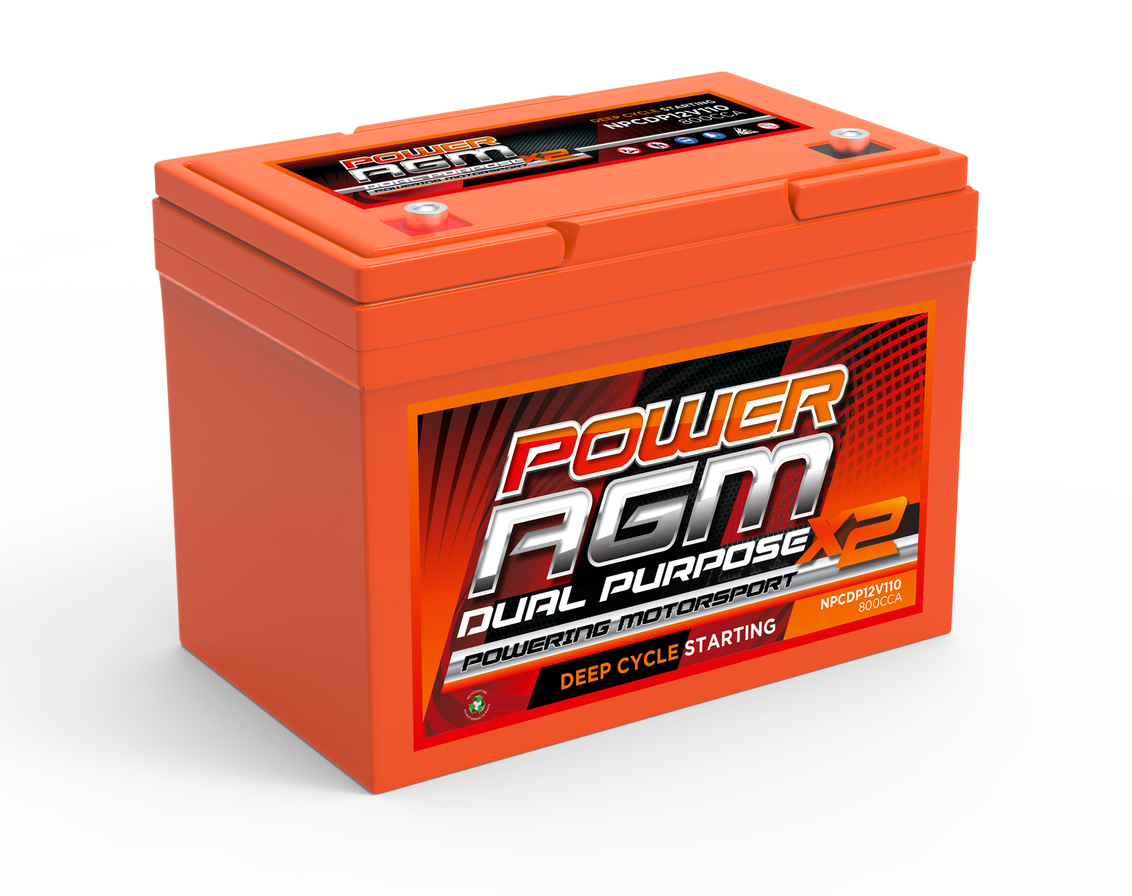 Power AGM 12V 110Ah Dual Purpose Battery