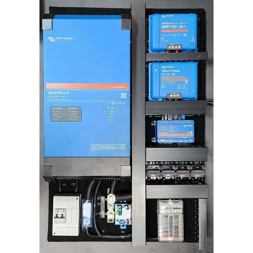 Pre-Wired Victron Board A2 with 50A MPPT Smart Solar & Cerbo GX & GX Touch & Exotronic Lithum Battery