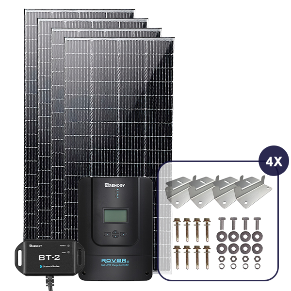 Renogy 60A MPPT, 4 x 200W Panels, 4 x Brackets & Bluetooth Module