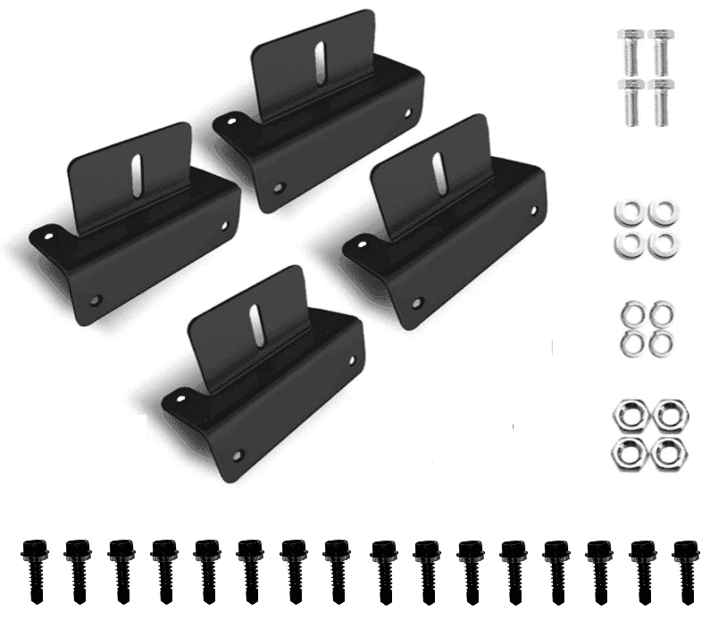 Adjustable Black Aluminium Solar Panel Bracket, Pack of 4