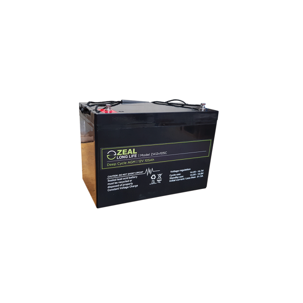 Zeal 12V 105Ah AGM Deep Cycle Battery