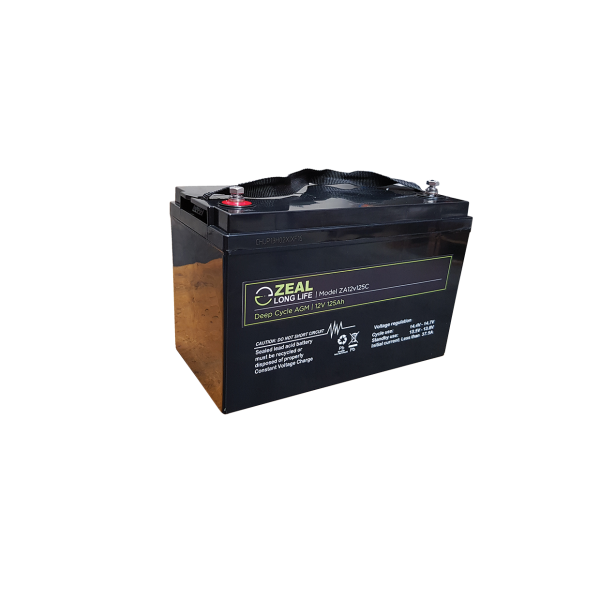 Zeal 12V 125Ah AGM Deep Cycle Battery