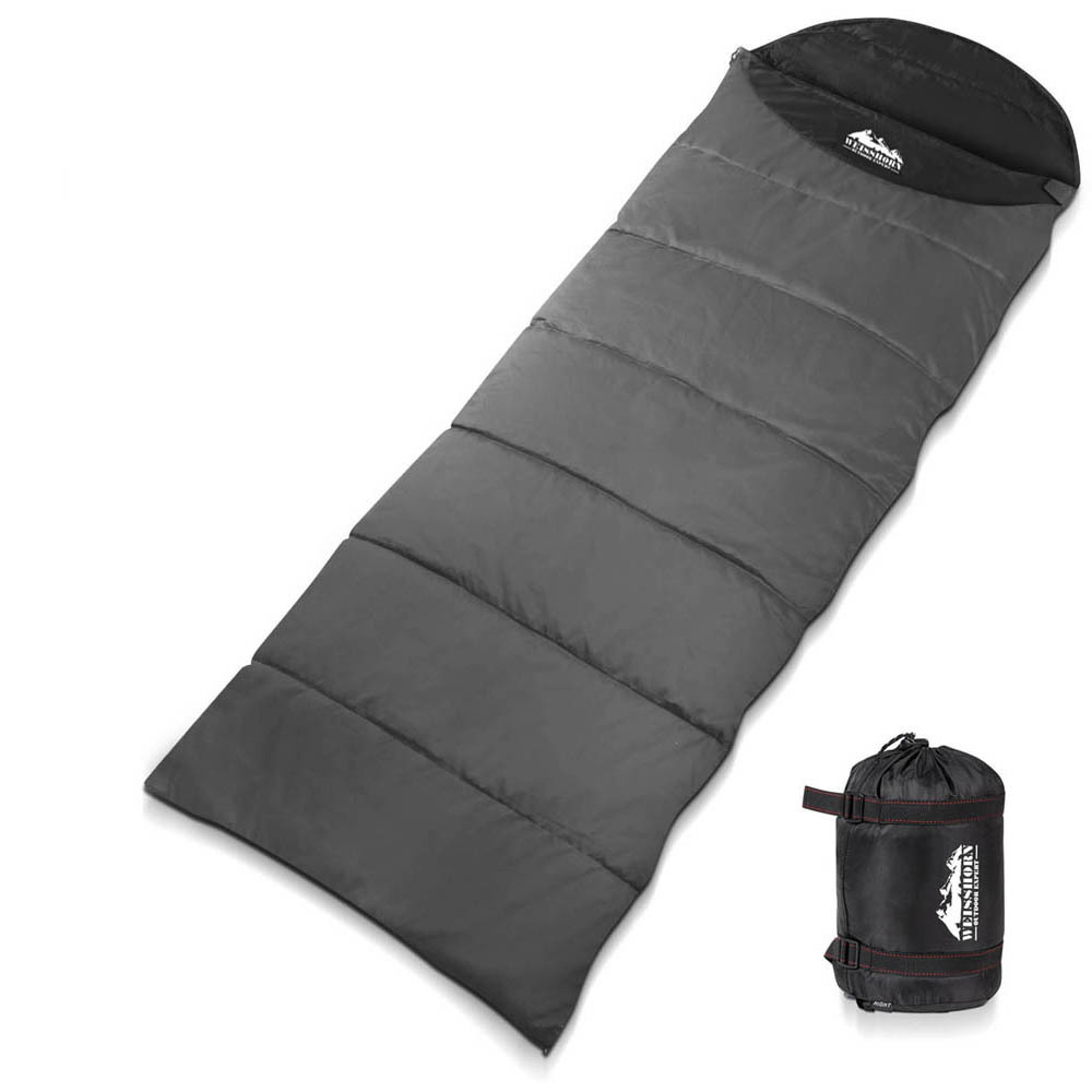 Single Thermal Micro Compact Sleeping Bag Black & GreyFor Sale