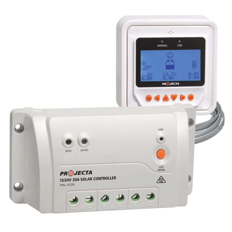 Projecta SC320D Automatic 12/24V 20A 4 Stage Solar Charge Premium Controller with Remote Control