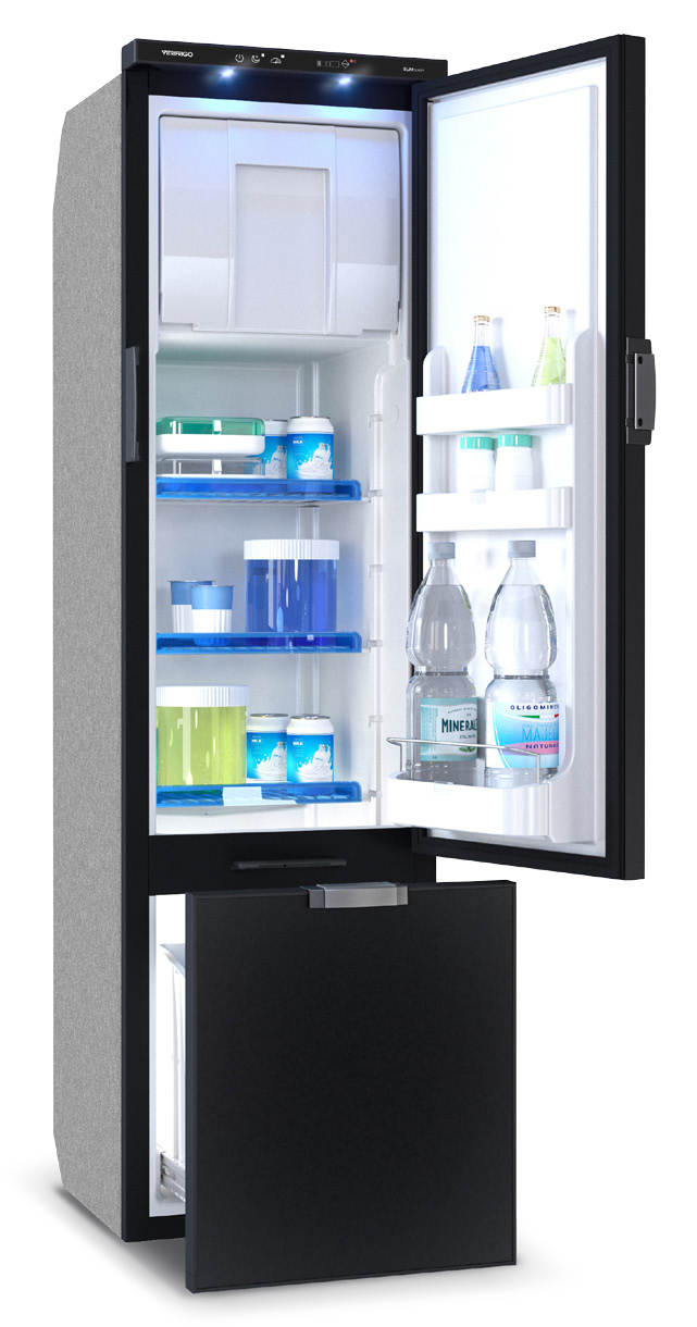 Vitrifrigo Slim 150 CHR 150 Litre Black Compressor Fridge Freezer