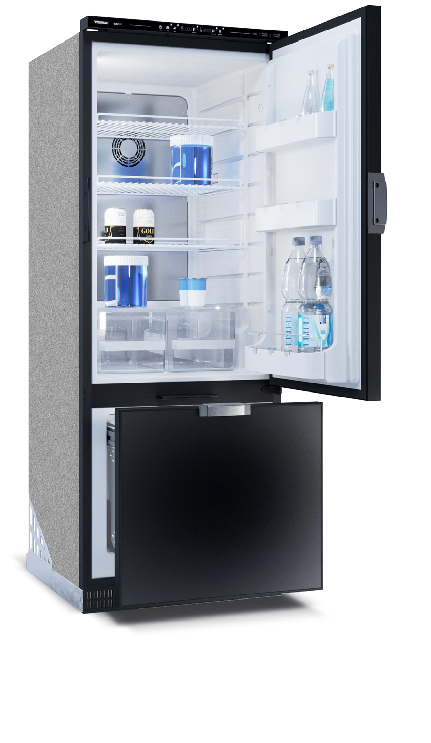 Vitrifrigo Slim 250 CHR 250 Litre Black Compressor Fridge Freezer