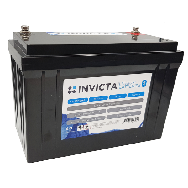 Invicta 12V 125Ah Lithium Battery with Bluetooth