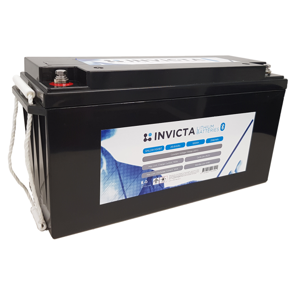 Invicta 24V 100Ah Lithium Battery with Bluetooth
