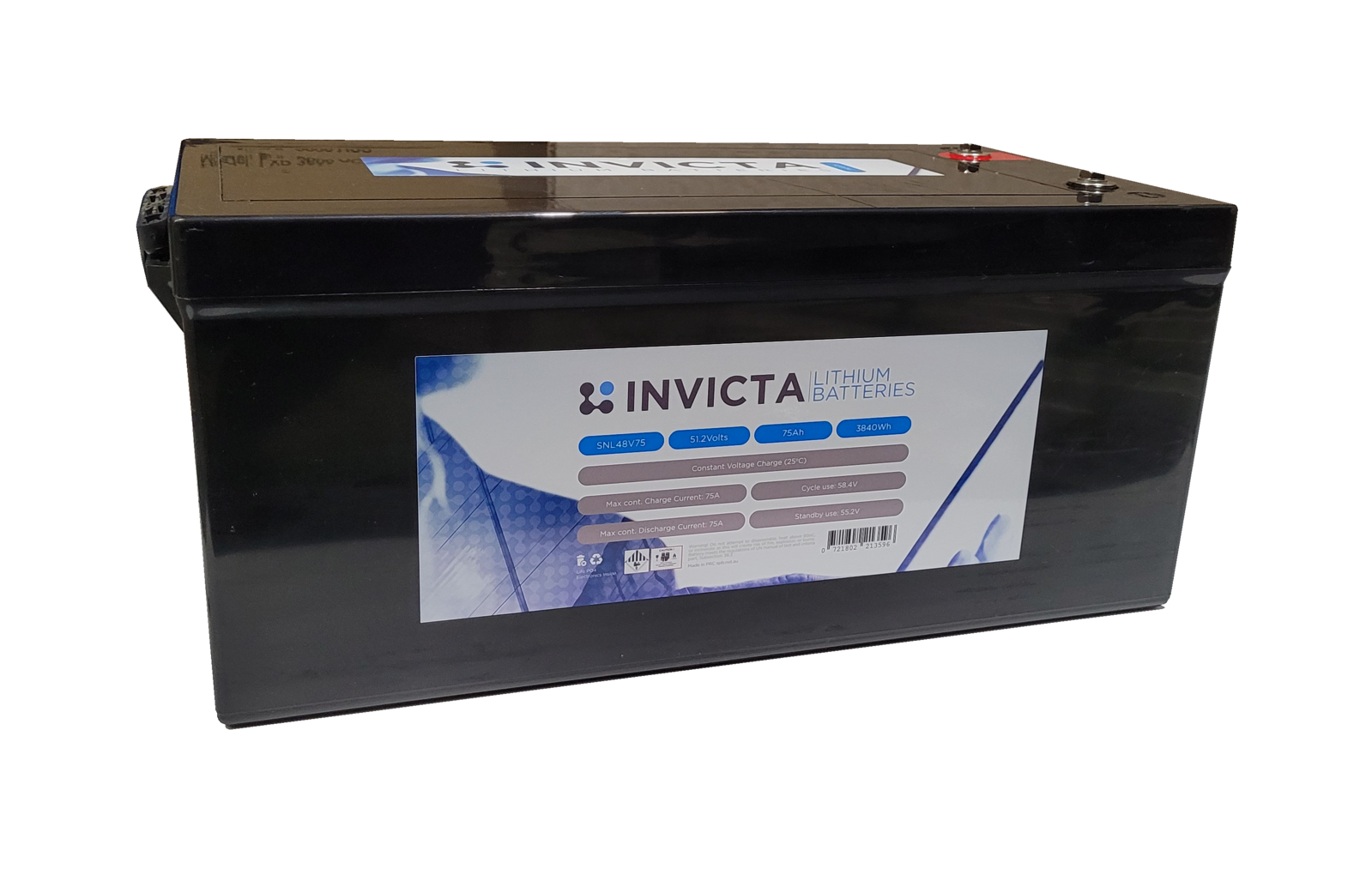 Invicta 48V 75Ah Lithium Battery with 4 Series Functionality