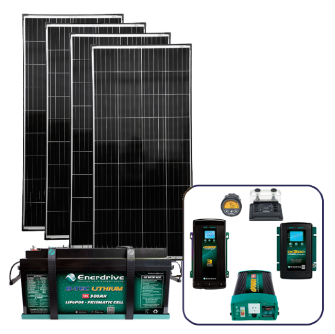 Enerdrive 300Ah Solar Off-Grid 4x4 Bundle