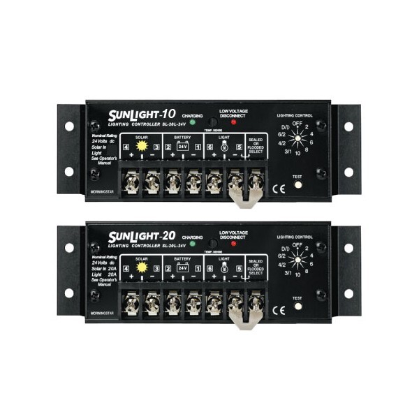 Morningstar SunLight 10 AMP 12V or 24V LVD Solar Charge Controller