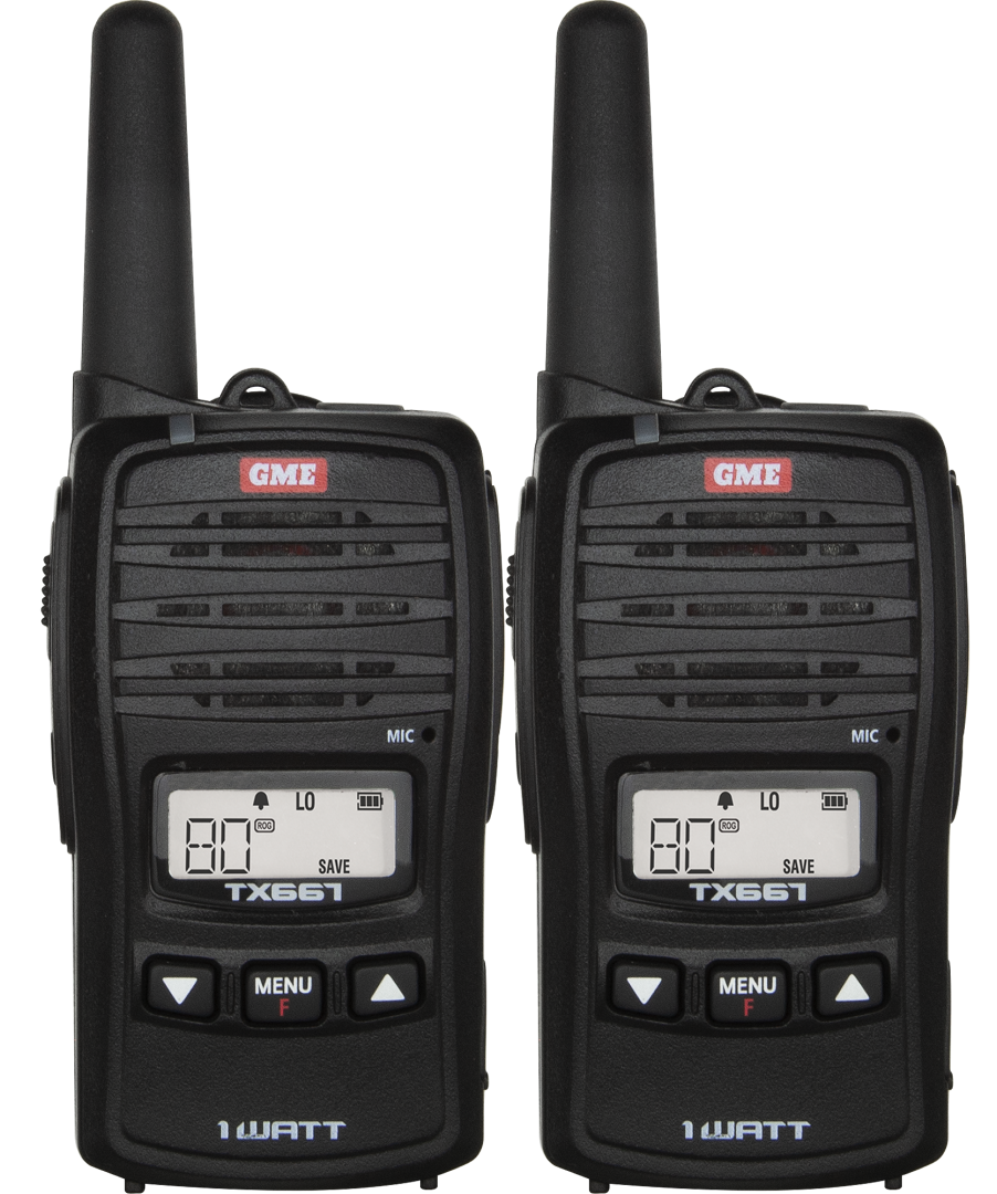 GME 1W UHF CB Handheld Radio Twin Pack