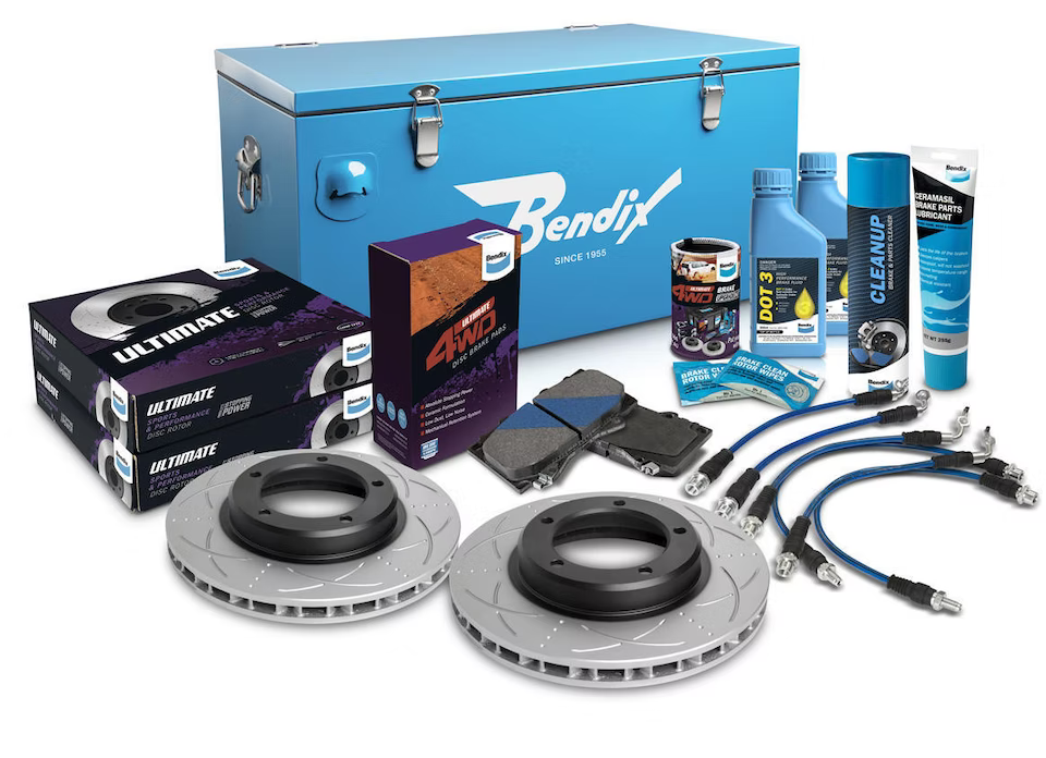 Bendix Ultimate 4WD Brake Upgrade Kit with 2 inch Lift to suit Toyota Land Cruiser (1984-2007) J7
