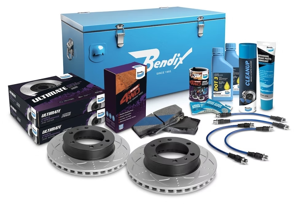 Bendix Ultimate 4WD Brake Upgrade Kit without VSC to suit Toyota Hilux (2005-2015) GGN25 & (2005-2015) KUN26