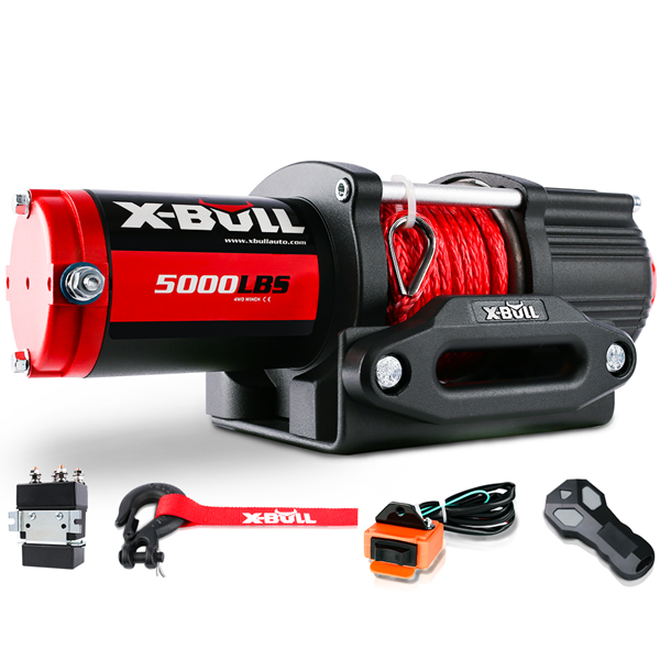 X-BULL 5000LB / 2267kg 12V Synthetic Rope Electric Wireless Winch