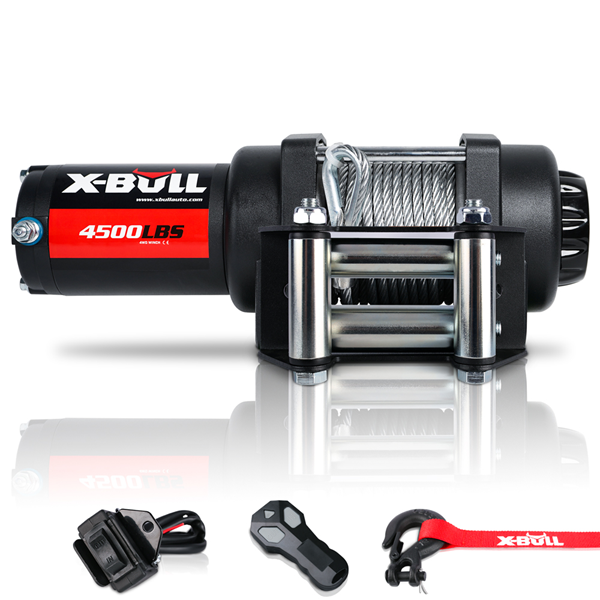 X-BULL 4500LB / 2041kg 12V Steel Cable Electric Wireless Winch
