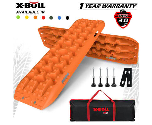 X-BULL Recovery Tracks with Carry Bag & 4 Mounting Pins - Orange
