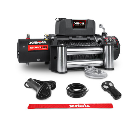 X-BULL 12V 12000LBS/5454KGS Steel Cable Electric Winch