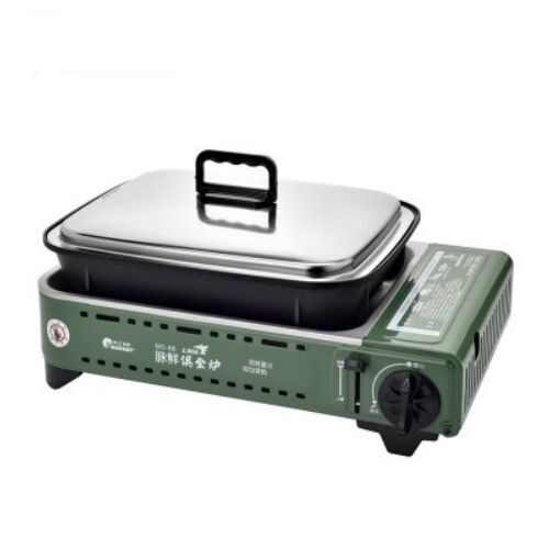 Portable Pro Butane BBQ Grill with Carry Bag and Cooking Pan Set