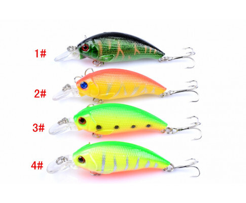 DZ 7.5cm Light Colours Crank Bait Fishing Lure Surface Tackle Saltwater 4 Pack