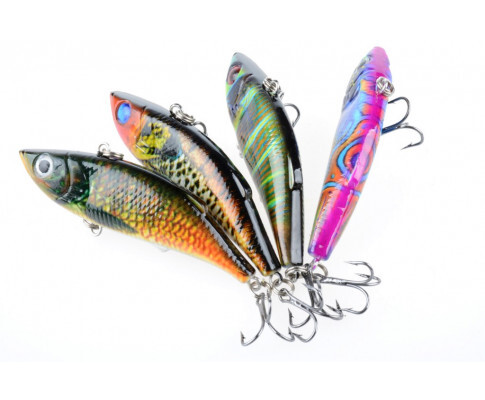 DZ 8cm Vib Bait Fishing Lure Hook Tackle Saltwater 4 Pack