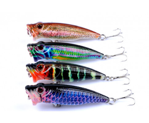 6.5cm Poppers Fishing Lure Surface Tackle Fresh Saltwater 4 Pack