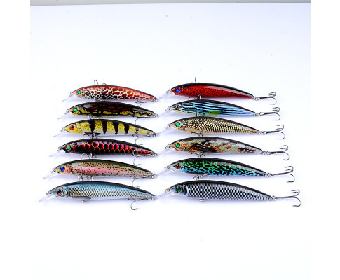 DZ 14cm Poppers Fishing Lure Surface Tackle Fresh Saltwater 12 Pack