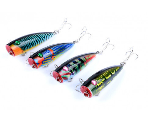 DZ 6.8cm Poppers Fishing Lure Surface Tackle Saltwater 4 Pack