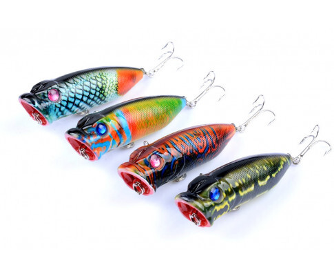 DZ 6.5cm Poppers Fishing Lure Surface Tackle Saltwater 4 Pack
