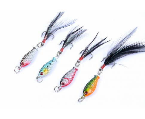 DZ 6g Metal Spoon Fishing Hard Lure Spinner Spoon Baits 4 Pack