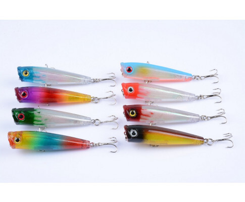 DZ 6.5cm Poppers Fishing Lure Surface Tackle Fresh Saltwater 8 Pack