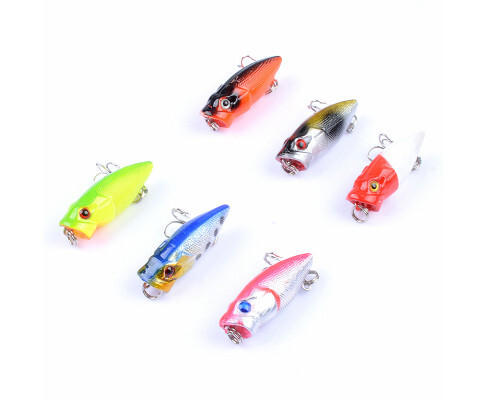 DZ 3.5cm Poppers Fishing Lure Surface Tackle Fresh Saltwater 6 Pack