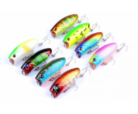 DZ 6cm Poppers Fishing Lure Surface Tackle Fresh Saltwater 8 Pack