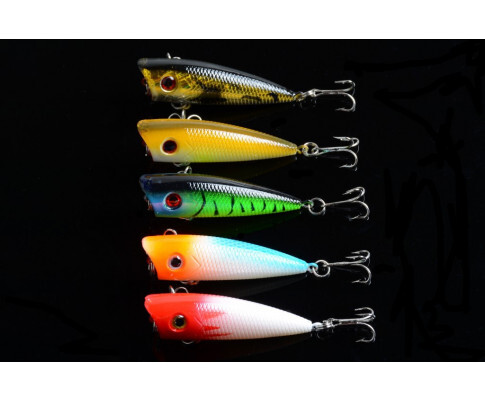 DZ 6cm Poppers Fishing Lure Surface Tackle Fresh Saltwater 5 Pack
