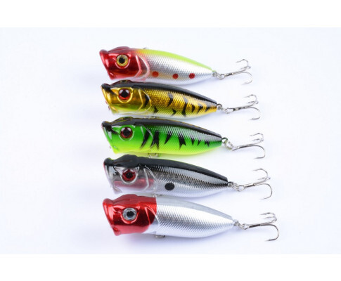 DZ 6.5cm Poppers Fishing Lure Surface Tackle Fresh Saltwater 5 Pack