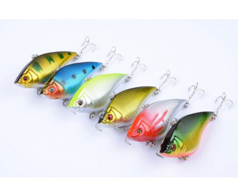 DZ 7cm Vib Bait Fishing Lure Hook Tackle Saltwater 6 Pack