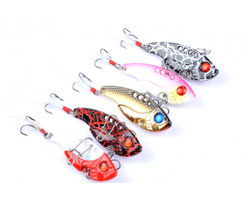 DZ 5.5cm Light Colour Vib Bait Fishing Lure Hook Tackle Saltwater 4 Pack