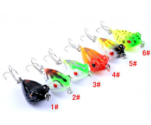 DZ 4cm Poppers Fishing Lure Surface Tackle Fresh Saltwater 6 Pack