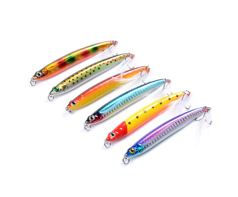 DZ 10cm Popper Minnow Fishing Lure Surface Tackle Fresh Saltwater 6 Pack