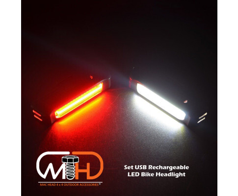 DZ USB Rechargeable LED Bicycle Lights, Set of Two