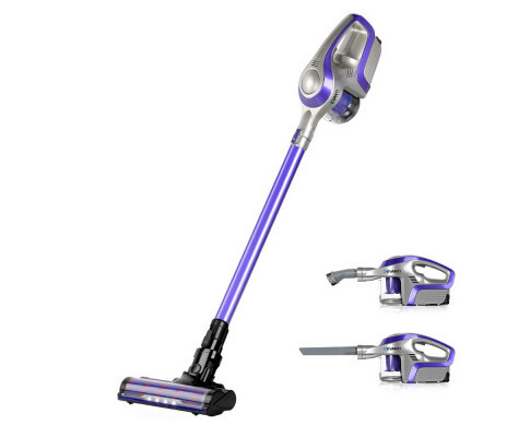 Devanti Handheld Vacuum Cleaner Cordless Roller Brush Head Purple