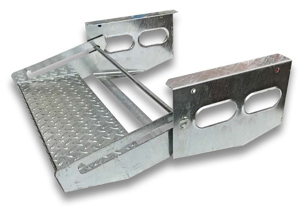 TRA Single Manual Galvanised Steel Caravan Camper Trailer Step